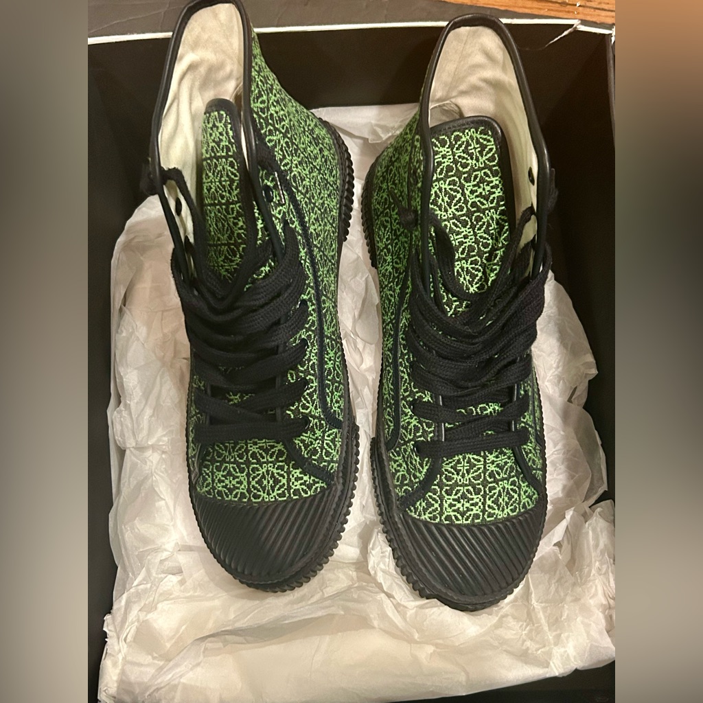 Loewe Green High Top Tennis Shoes Size 43